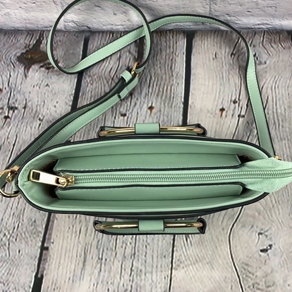 NWOT: MELLOW WORLD Blue/Green PETA-Approved VEGAN Shoulder/Crossbody Bag - Picture 10 of 17